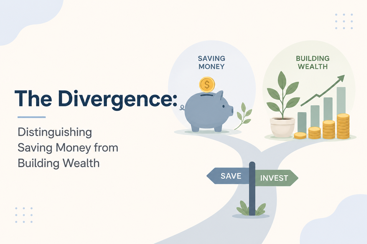 The Divergence: Distinguishing Saving Money from Building Wealth